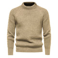 Herren kuscheliger Strickpullover mit hohem Kragen und Raglanmuster