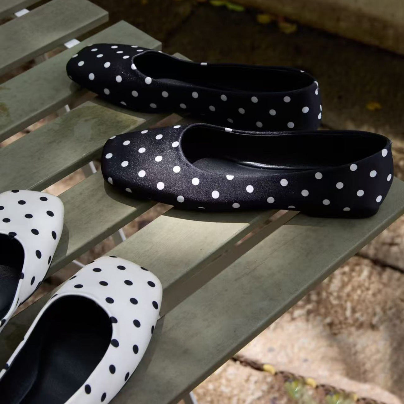 Damen Elegante und modische Ballerinas mit glänzender Oberfläche R&B
