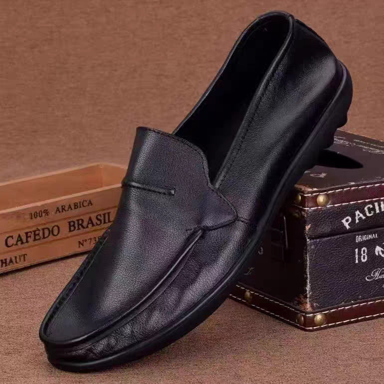 Herren elegante Lederloafers mit rutschfester Sohle R&B