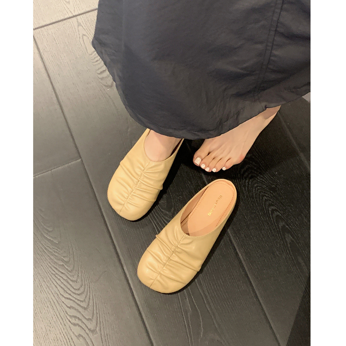 Damen Ballerinas mit modischem Faltendesign und komfortabler Innensohle