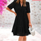 Damen Sommerkleid mit luftigen Lochmuster von R&B