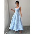 Damen Elegantes Maxikleid mit floralem Stickdesign und A-Linien Schnitt R&B