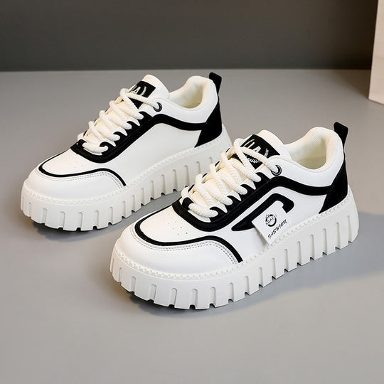 Damen modische Plateau Sneakers mit rutschfester Sohle und atmungsaktivem Obermaterial R&B