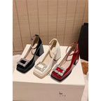 Damen Plateau-Pumps mit dekorativem Strassbesatz R&B