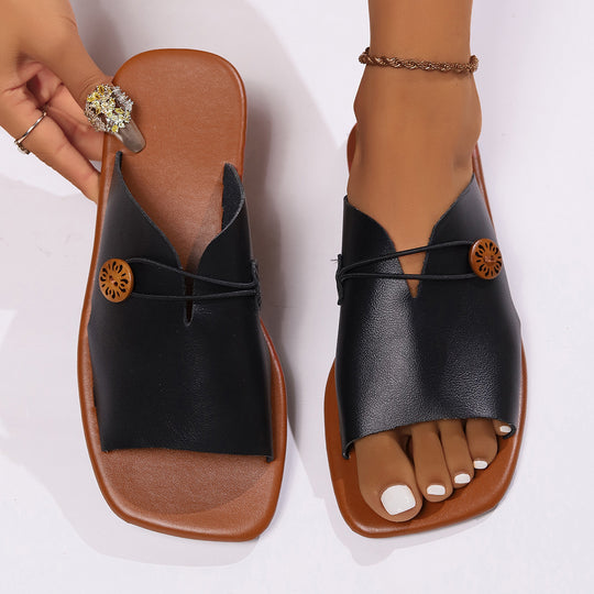 Damen offene Sandalen mit modischen Schliessen R&B