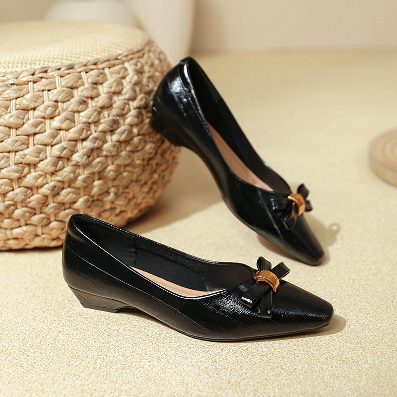 Damen Ballerinas mit eleganter Schleifenapplikation
