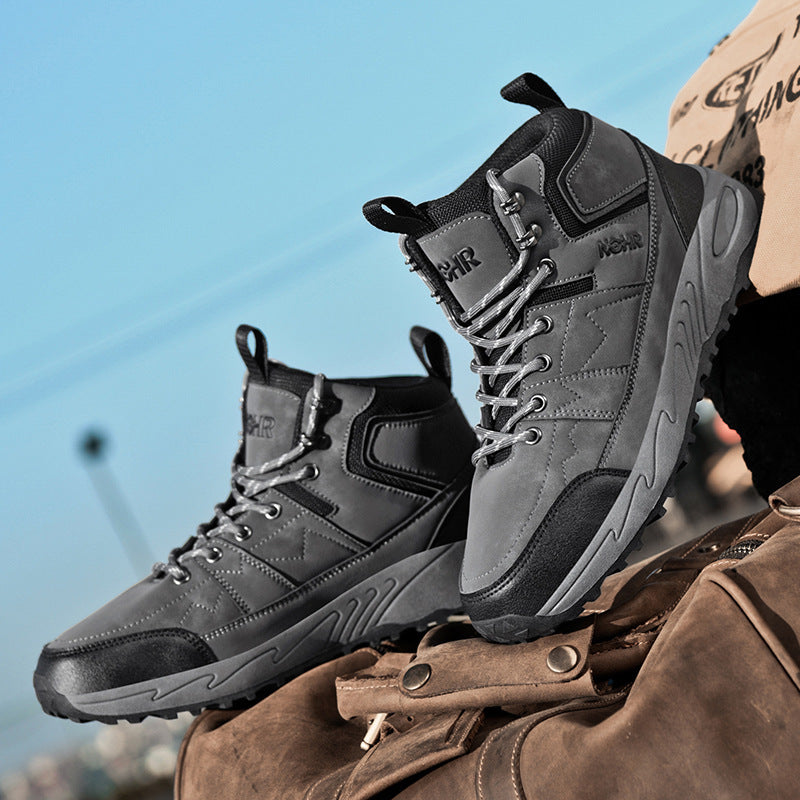 Damen Outdoor-Wanderschuhe mit rutschfester Profilsohle und hohem Schaft