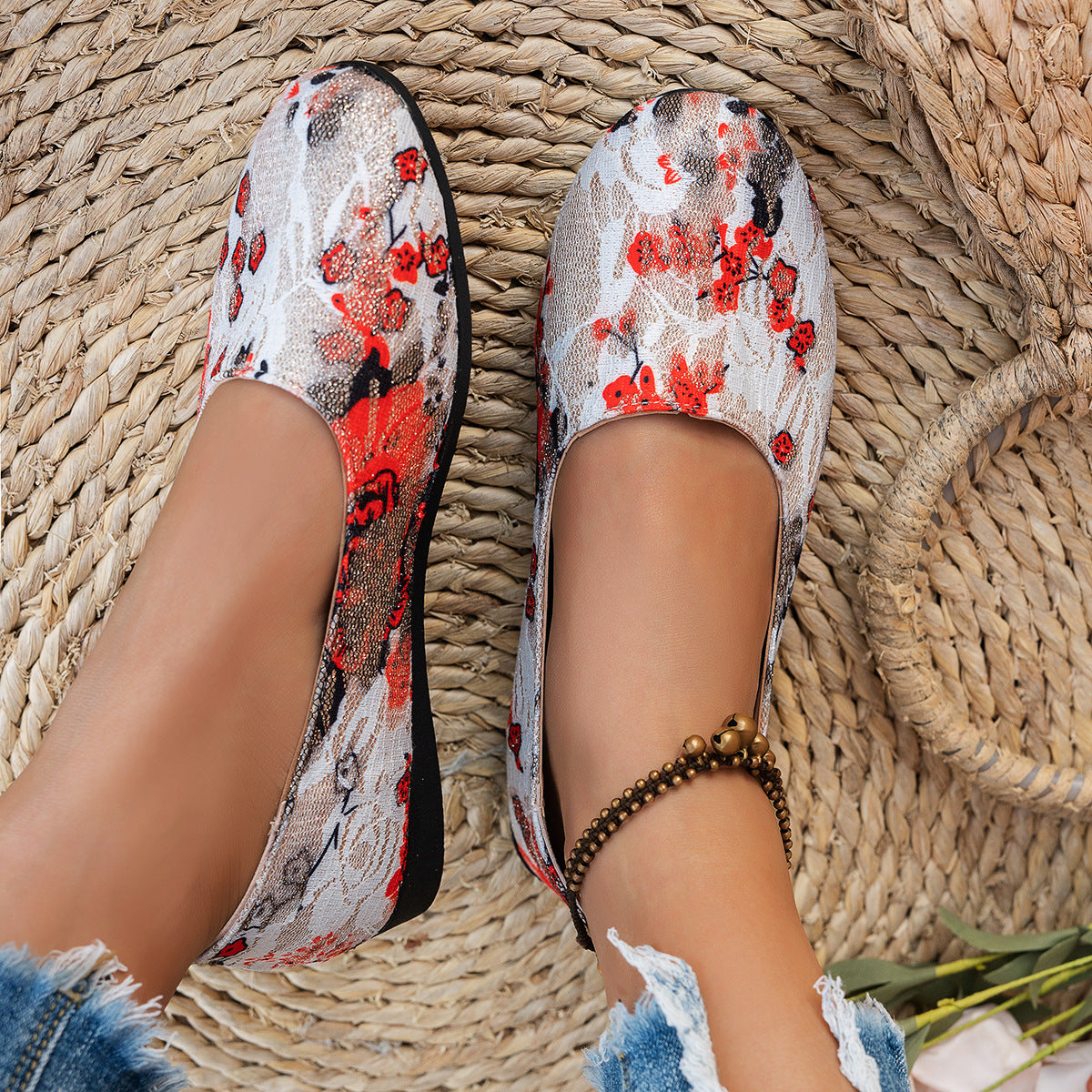 Damen komfortable Slipper mit innovativem Strickdesign R&B