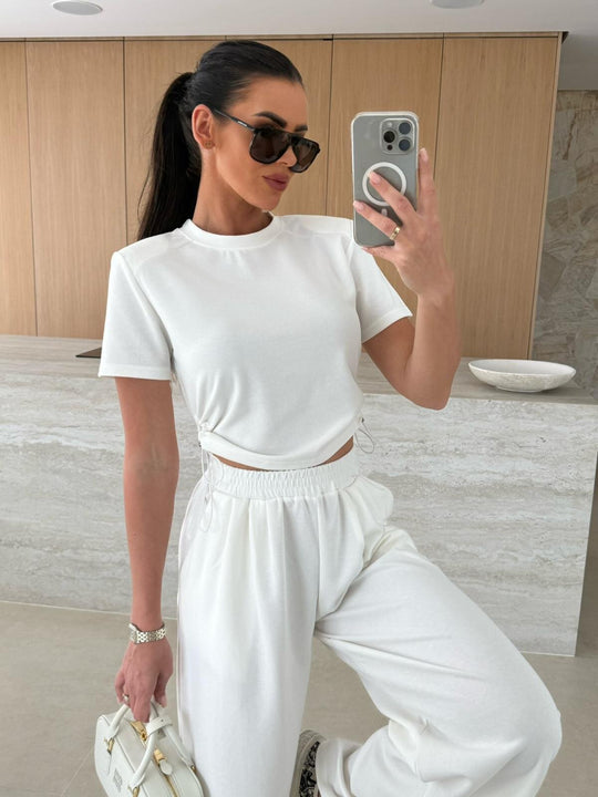 Damen Entspanntes Set mit modischen Schnürdetails R&B