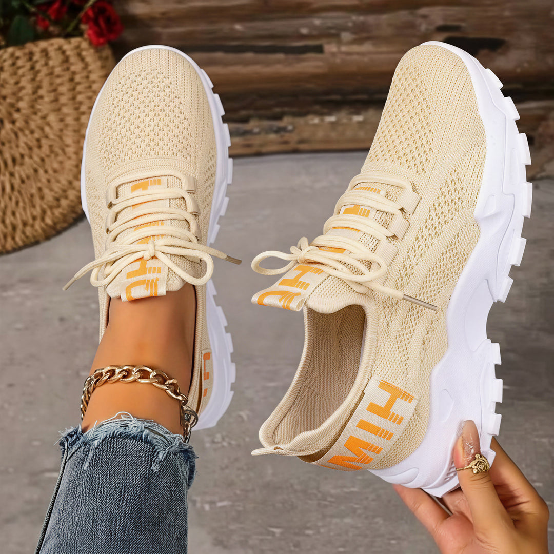 Damen Leichte und atmungsaktive Sport Sneakers mit elastischer Sohle R&B