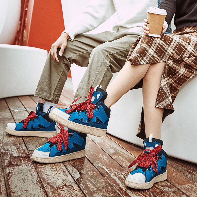 Damen Sportliche High-Top Sneakers mit elastischem Schnürsystem R&B