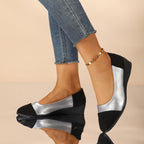Damen Wedge-Schuhe mit elegantem Samt-Obermaterial und anatomisch geformtem Fußbett R&B