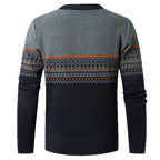 Herren Pullover mit modernem Reißverschluss und geometrischem Muster R&B