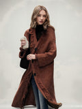 Damen lässiger Strickmantel mit fransigen Abschlüssen und großzügigen Taschen