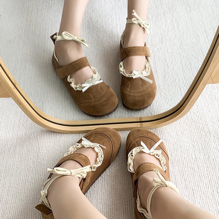 Damen elegante und komfortable Ballerinas mit verstellbarem Riemen R&B