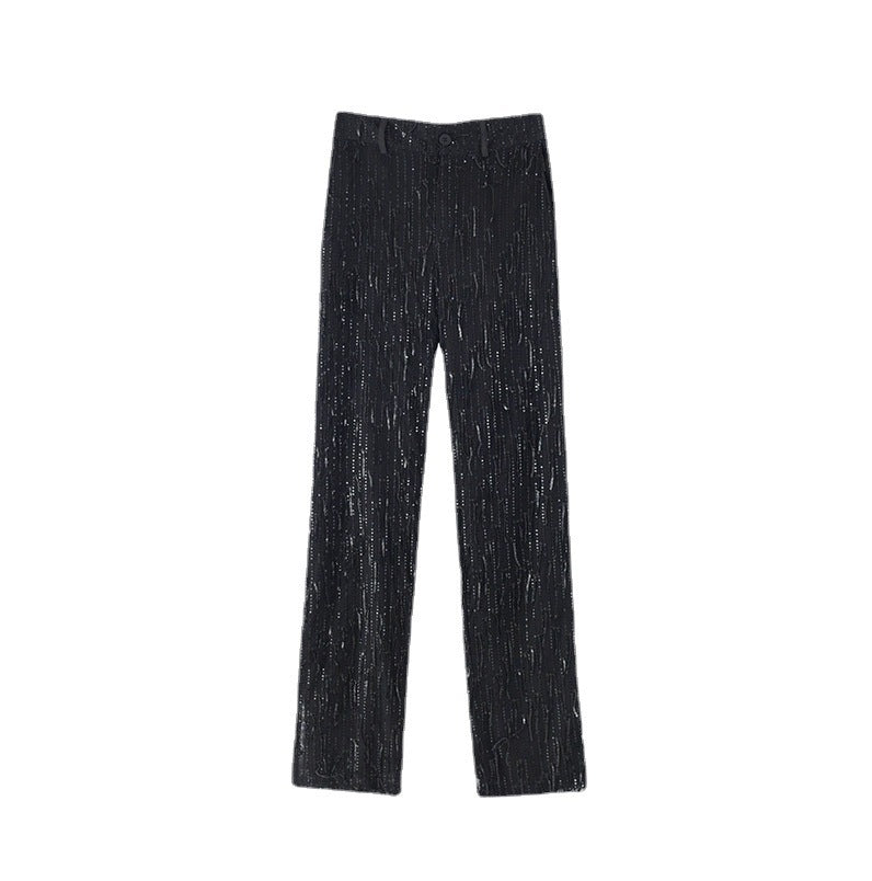 Damen modische Statement-Hosen mit Fransen R&B