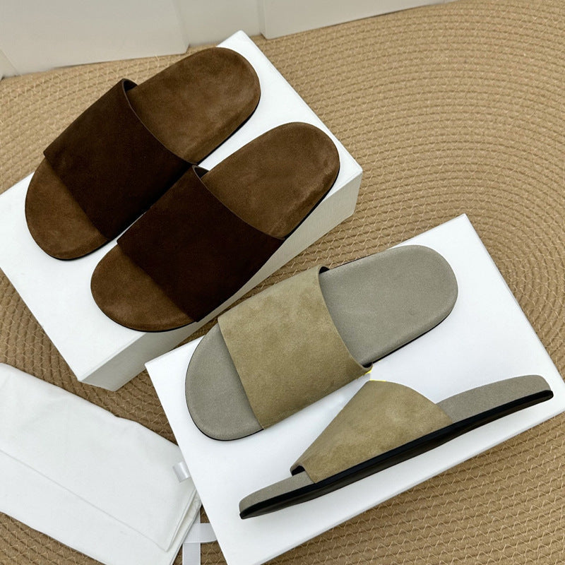 Damen Moderne Clogs mit weichem Leder-Obermaterial