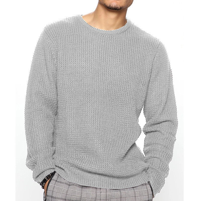 Herren komfortabler Strickpullover mit modischem Wabenmuster R&B