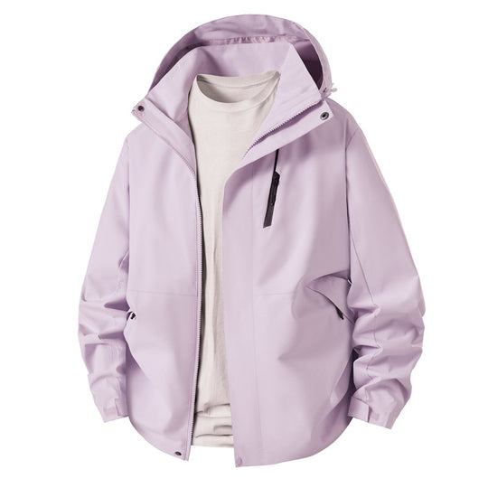 Herren technische Übergangsjacke mit verstellbarem Kapuzenrand R&B