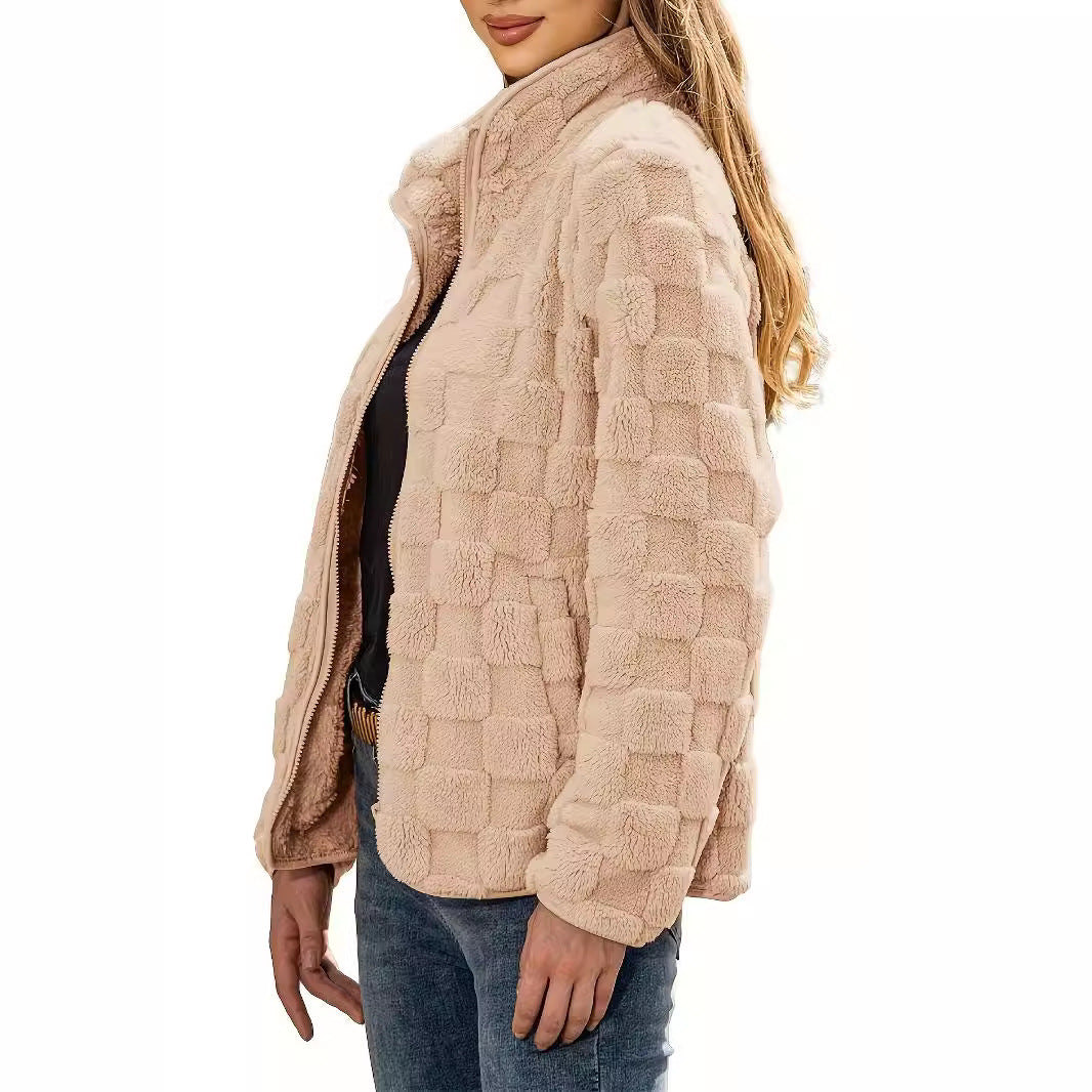 Damen kuschelige Fleecejacke R&B