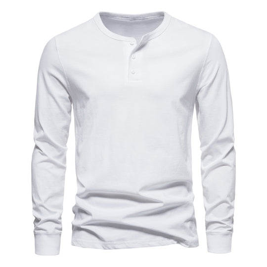 Herren Langarm-Henley-Shirt mit Knopfleiste und hohem Tragekomfort R&B