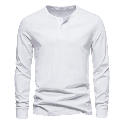 Herren Langarm-Henley-Shirt mit Knopfleiste und hohem Tragekomfort R&B