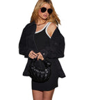 Damen Oversized Denimjacke mit lässigem Schnitt und Logo-Details R&B
