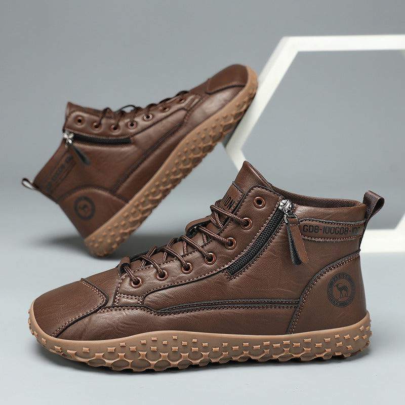 Damen Modische und robuste Outdoor-Stiefel mit hohem Schaft und rutschfester Profilsohle