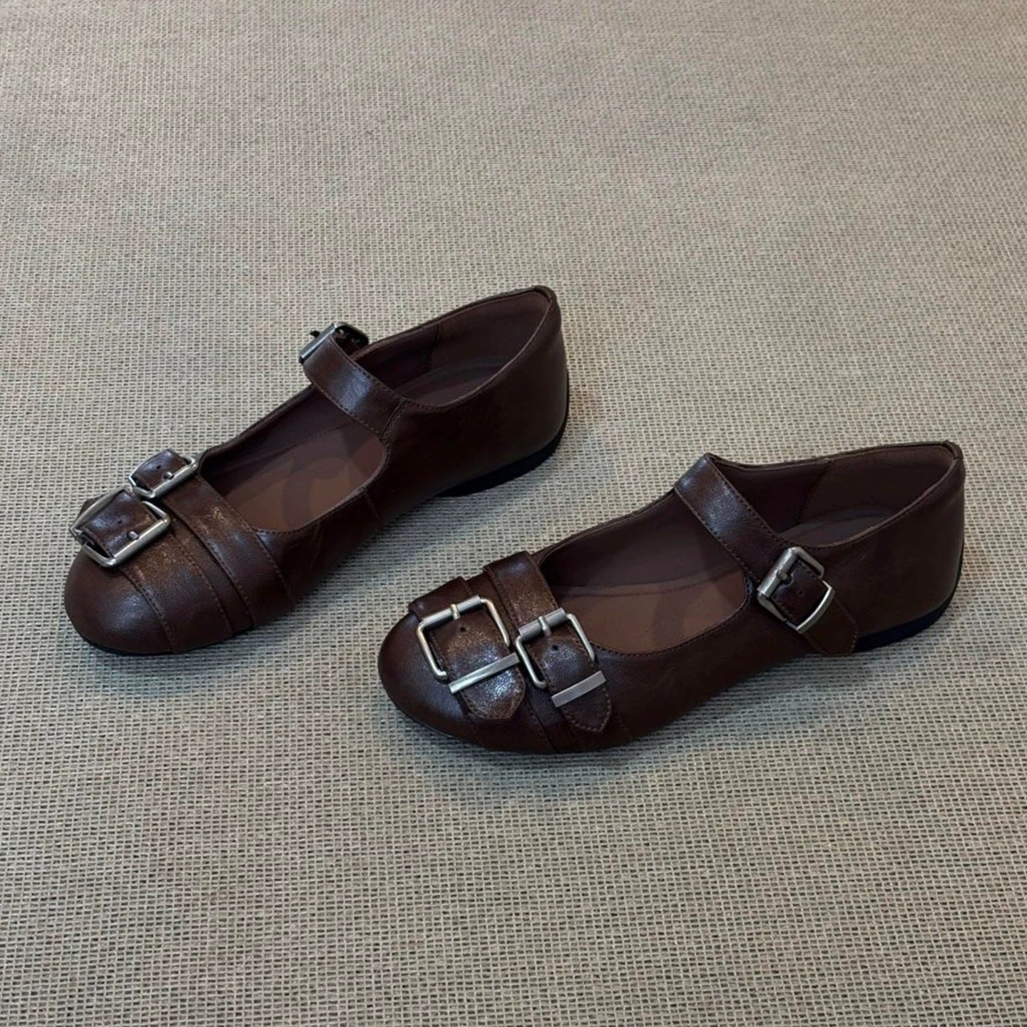 Damen elegante Mokassins mit modischem Schnallen-Detail