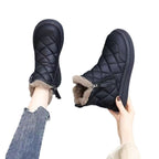 Damen gefütterte Winterstiefel mit praktischem Reißverschluss und flauschigem Innenfutter R&B