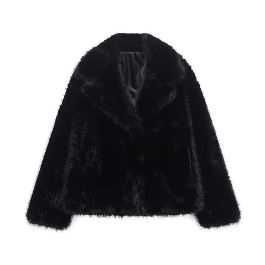 Damen modischer Fellblazer R&B