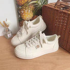 Damen Modische Sneakers aus hochwertigem Canvas mit eleganter Plattformsole