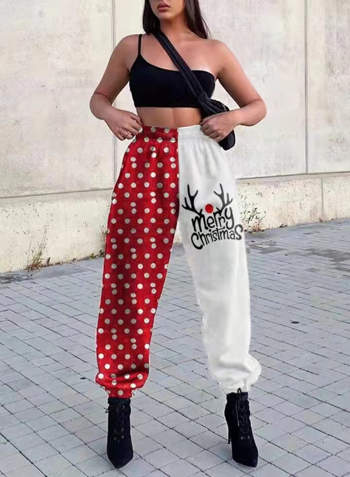 Damen Freizeithose mit lustigem Schneemann-Design R&B