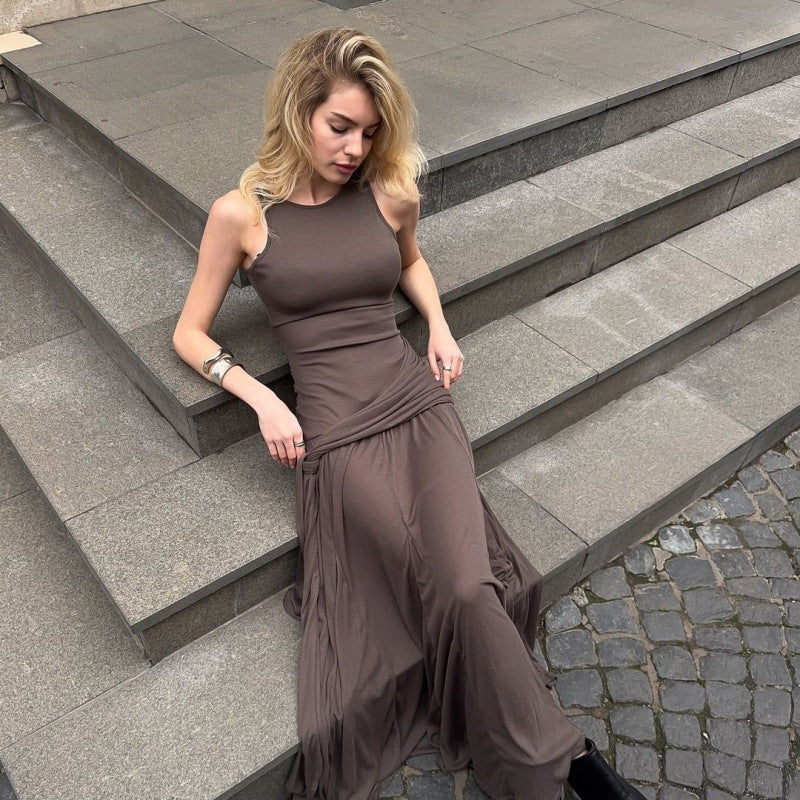 Damen Elegantes Maxikleid mit raffiniertem Wickel-Design und schmeichelnder Silhouette R&B