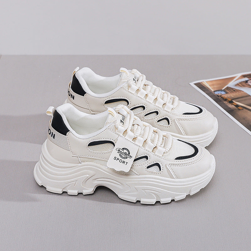 Damen Trendige Chunky Sneakers mit atmungsaktivem Obermaterial und dämpfender Sohle R&B