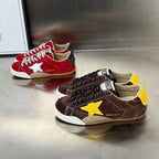 Damen Veloursleder Sneakers mit reflektierenden Akzenten und bequemer Sohle R&B