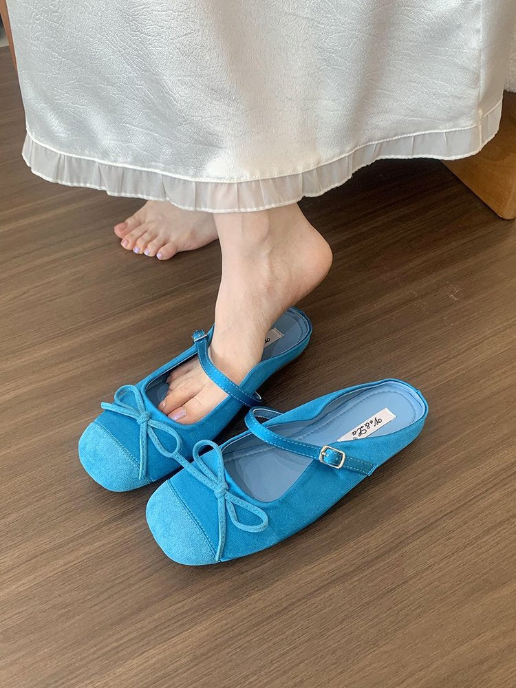 Damen Ballerinas mit modischem Riemchen und eleganter Schleifenapplikation R&B