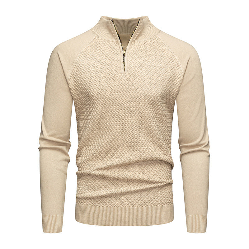 Herren Strickpullover mit Reißverschluss R&B
