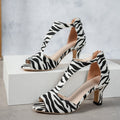 Damen High-Heel Sandalen mit angesagtem ZR&Bra-Print R&B