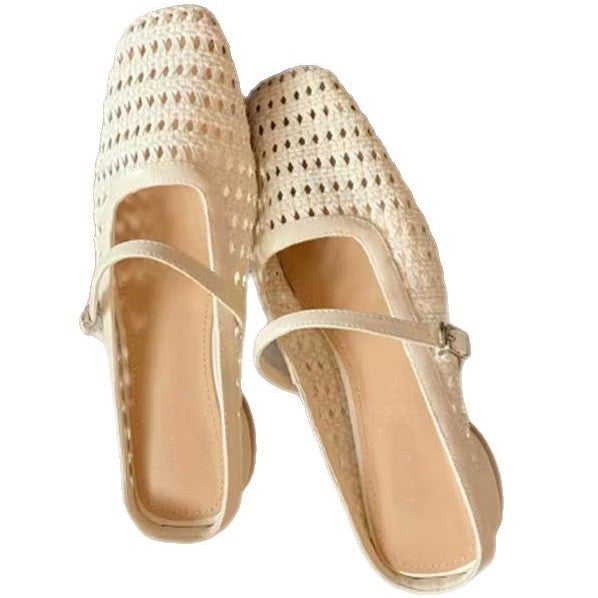Damen Sling-Sandalen mit luftiger Netzstruktur und verstellbarem Riemen R&B