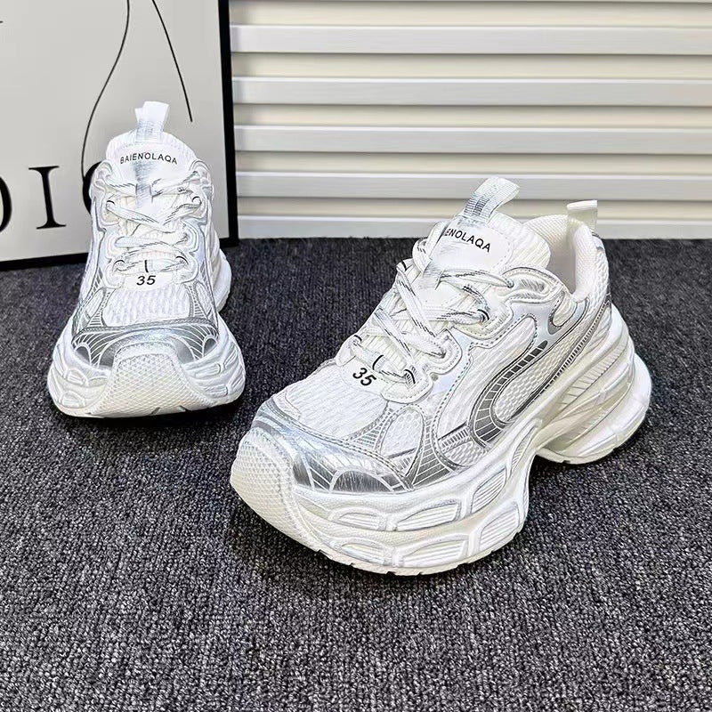 Damen Sportliche Sneakers mit reflektierendem Obermaterial und bequemer Dämpfung R&B