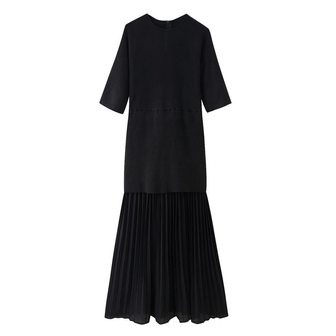 Damen Maxikleid mit hochwertigem Plisseedesign und modernem Schnitt R&B