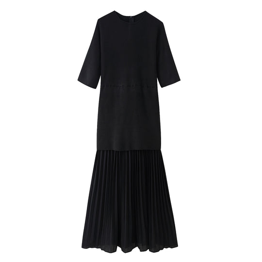 Damen Maxikleid mit hochwertigem Plisseedesign und modernem Schnitt R&B