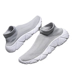Damen Sportliche Knit Slip-On Sneakers mit rutschfester Sohle R&B