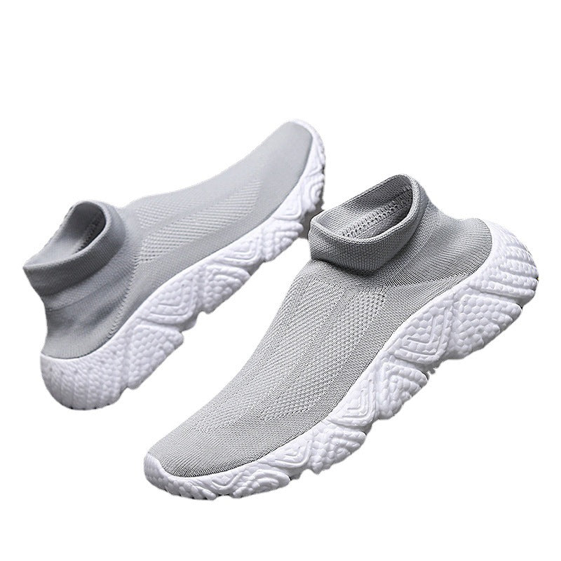 Damen Sportliche Knit Slip-On Sneakers mit rutschfester Sohle R&B