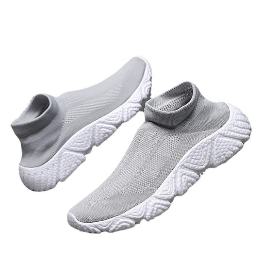Damen Sportliche Knit Slip-On Sneakers mit rutschfester Sohle R&B