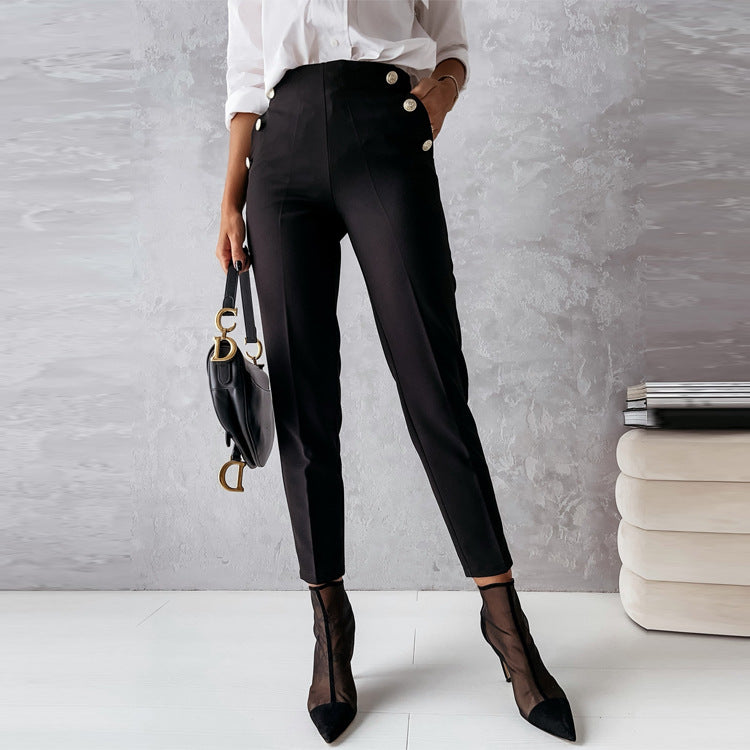 Damen Hochtaillierte Hosen R&B