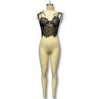 Damen Spitzen-Cami-Top mit verstellbaren Trägern und romantischen Details R&B