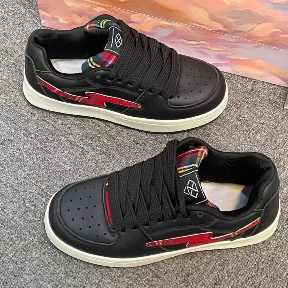 Damen Sportliche Sneakers mit modernem Karomuster und rutschfester Sohle R&B