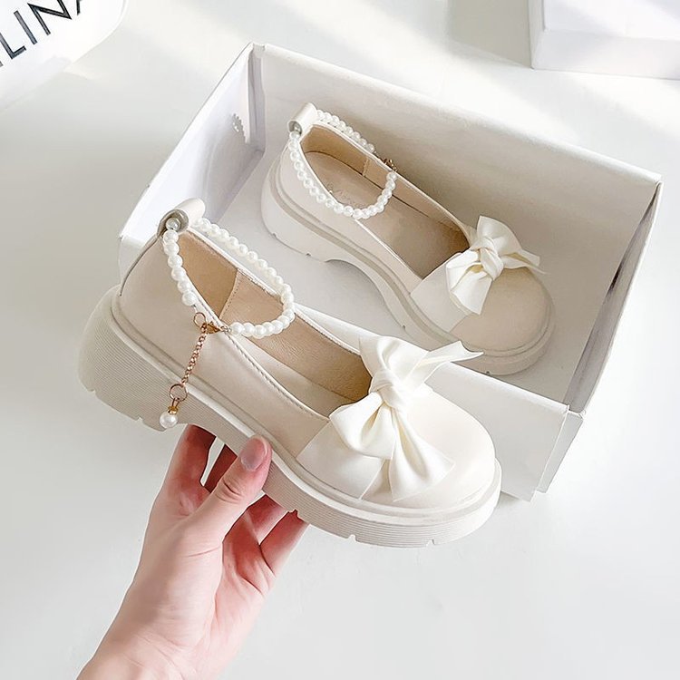 Damen Elegante Plateauschuhe mit dekorativem Schleifendetail